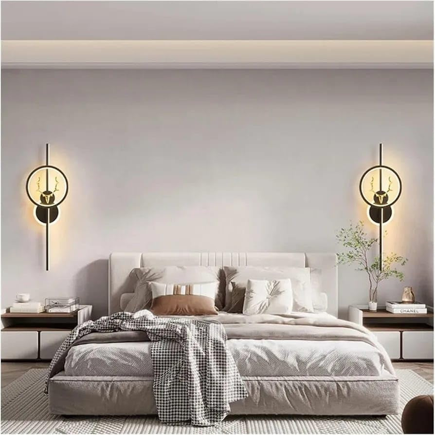 Royal Stag Metal LED Long Tube Deer Head Wall Light